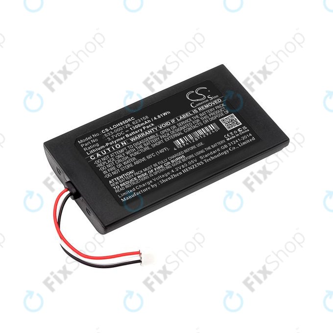 Baterie pro Logitech Harmony 9, 1300mAh, Li-Pol, 3.7V, 533-000128, HQ