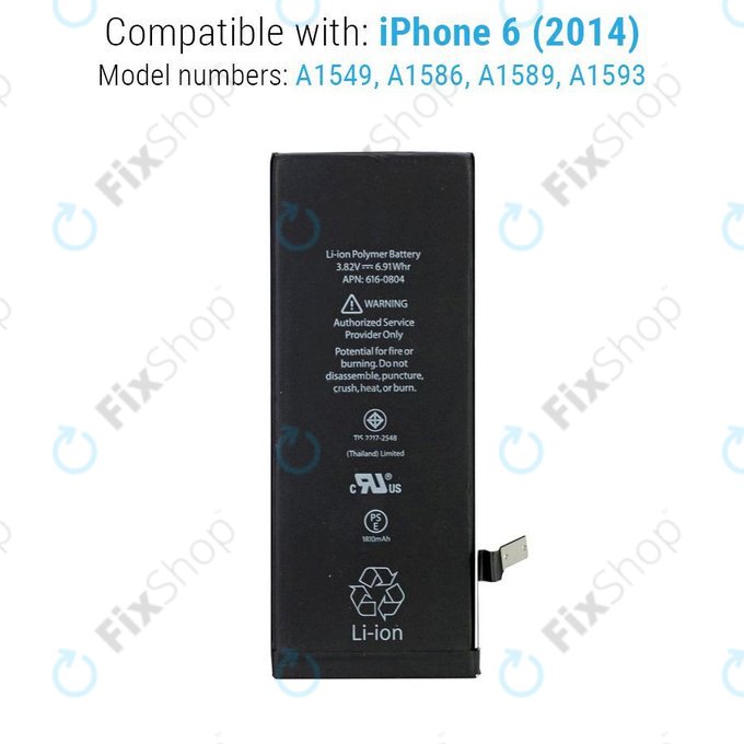 Baterie pro iPhone 6, 1810mAh, FixPremium