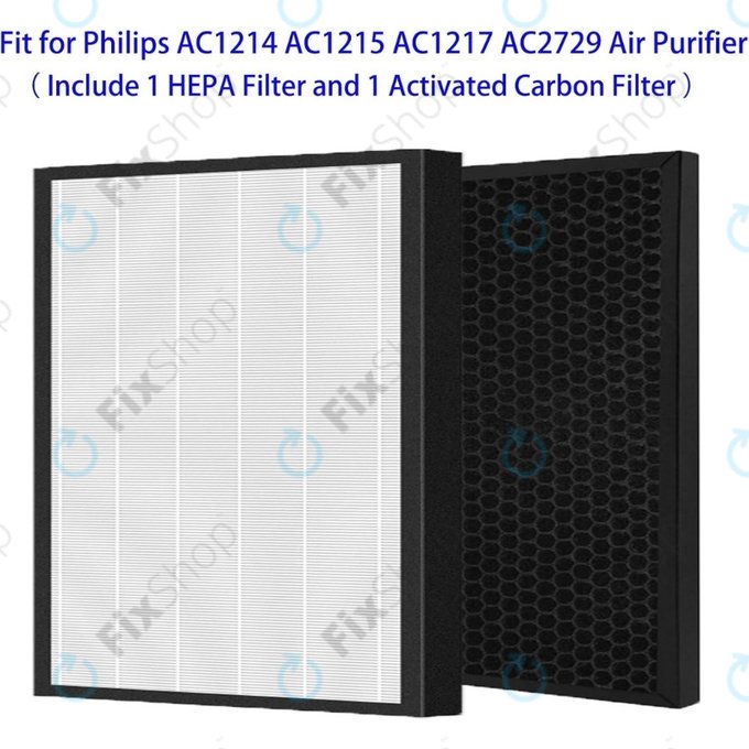 Philips 1000-series, 1000i-series, AC1214, AC1215, AC1217 - Sada filtrů (HEPA + Aktivní uhlí)
