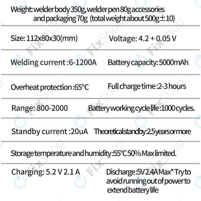 Docreate SW - Přenosná Bodová Svářečka Baterií s Displejem (5000mAh)
