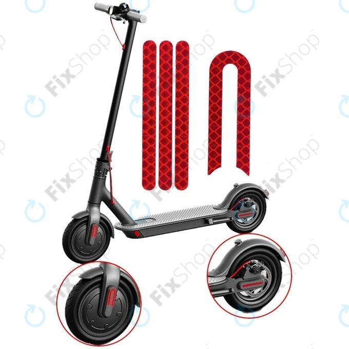 Xiaomi Mi Electric Scooter 1S, 2 M365, Essential, Pro, Pro 2 - Reflexní Nálepky (A)