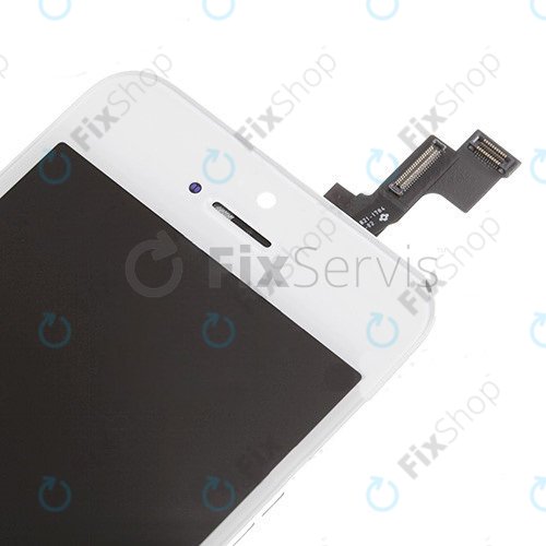 Displej pro iPhone 5S, SE, White, Dotykové sklo s rámem