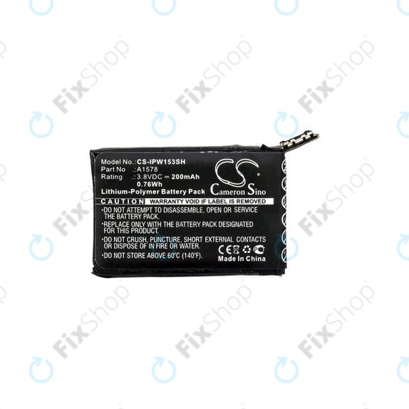 Baterie pro Apple Watch 1 38 mm, 200mAh, Li-Pol, 3.8 V, A1578, HQ