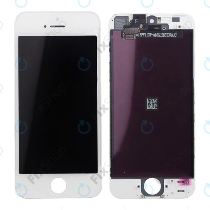 Displej pro iPhone 5, White, Dotykové sklo s rámem