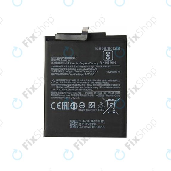 Xiaomi Redmi 6, Redmi 6A - Baterie BN37 3000mAh