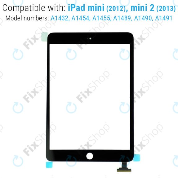 Dotykové sklo s IC konektorem pro iPad Mini, Mini 2, Black