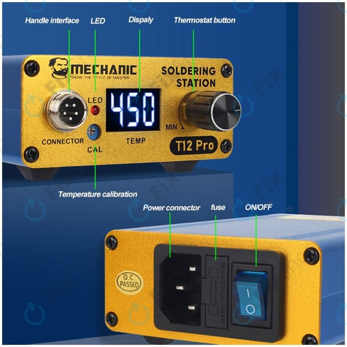 Mechanic T12 Pro - Digitální Pájecí Stanice (Blue)