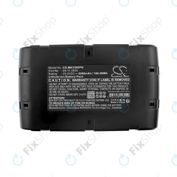 Baterie pro Milwaukee HD28 SG, HD28 SX, 6000mAh, Li-Ion, 28V, 0700 956 730, HQ