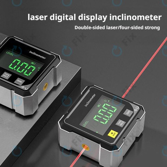 Digitální úhloměr s magnetem a laserem