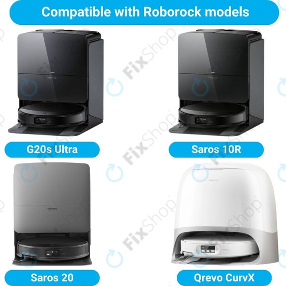 Sada náhradních dílů pro Roborock G20s Ultra, Saros 10R, 20 (1x Hlavní kartáč, 2x Filtr, 2x Boční kartáč, 4x Mopovací útěrka, 2x Sáček na prach)