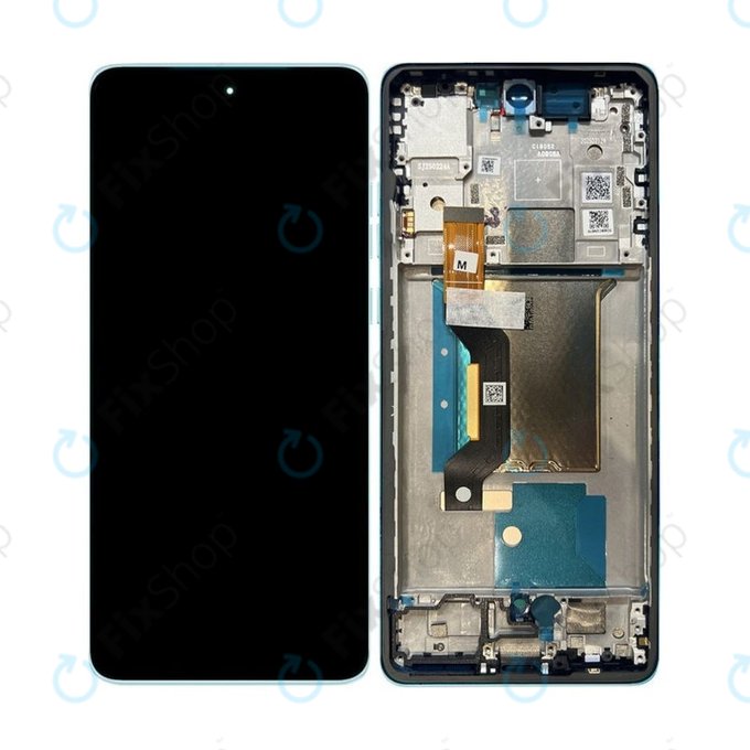 Motorola Edge 60 Fusion - LCD Displej + Dotykové Sklo + Rám (Amazonite) OLED