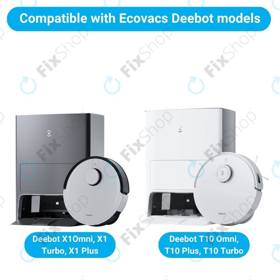 Sada náhradních dílů pro Ecovacs X1 Omni, T10 (1x Hlavní kartáč, 2x Filtr, 2x Boční kartáč, 4x Mopovací útěrka, 2x Sáček na prach)
