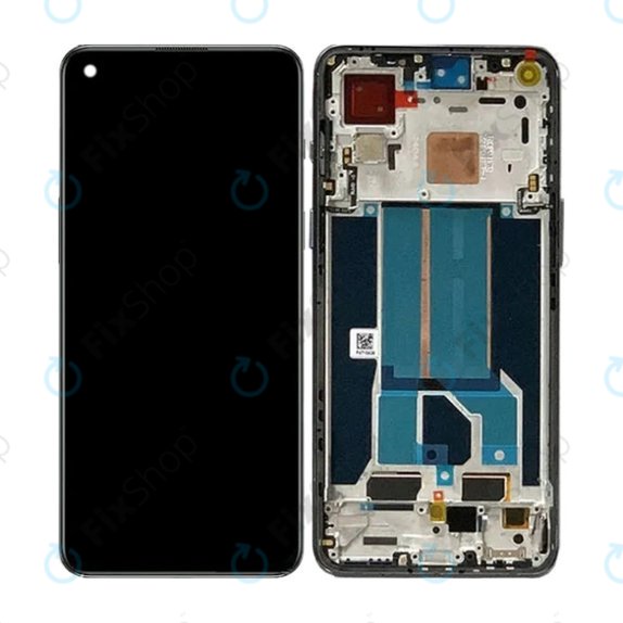 OnePlus Nord 2T CPH2399 CPH2401 - LCD Displej + Dotykové Sklo + Rám (Gray Shadow) TFT