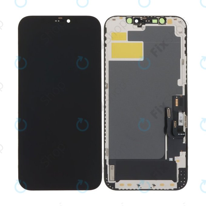 Displej Soft OLED pro iPhone 12, 12 Pro, Dotykové sklo s rámem, DIAGNOSTIC