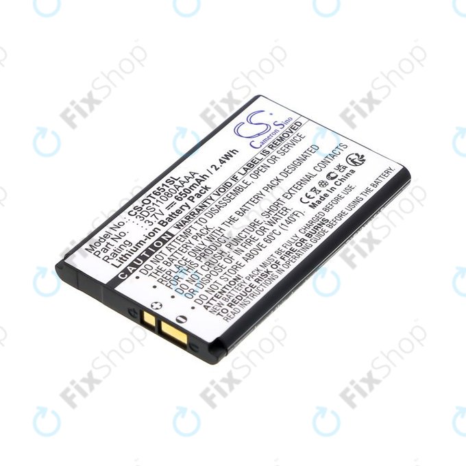 Baterie pro Alcatel Lollipops, 650mAh, Li-Ion, 3.7V, 3DS11080AAAA, HQ