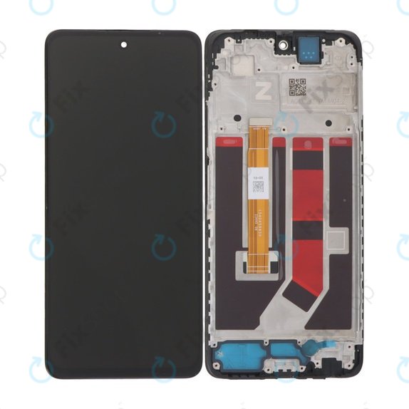 Oppo A58 4G CPH2577 - LCD Displej + Dotykové Sklo + Rám (Black) TFT