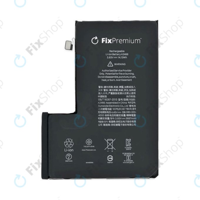 Baterie pro iPhone 12 Pro Max, 3687mAh, A2466, FixPremium