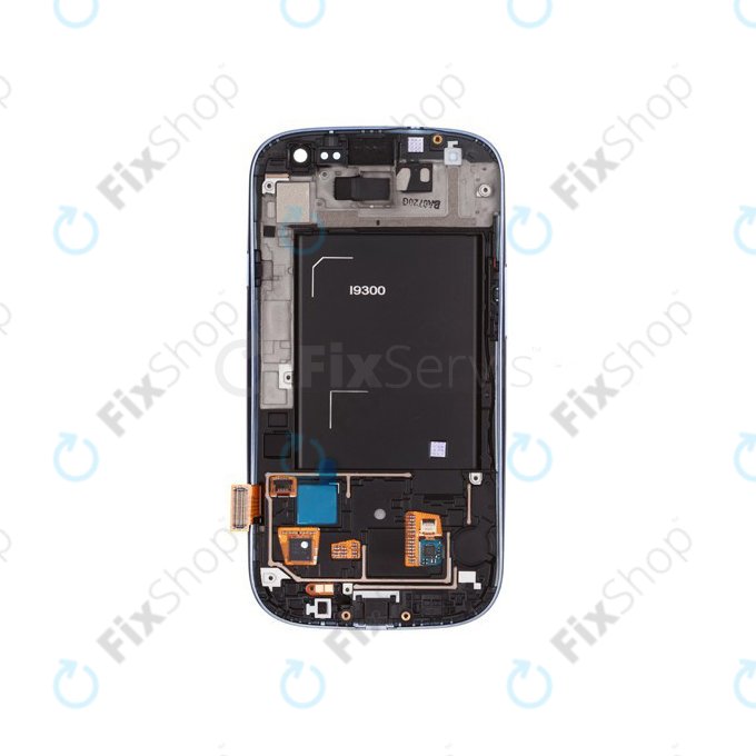 Samsung Galaxy S3 i9300 - LCD Displej + Dotykové Sklo + Rám (Pebble Blue) OLED