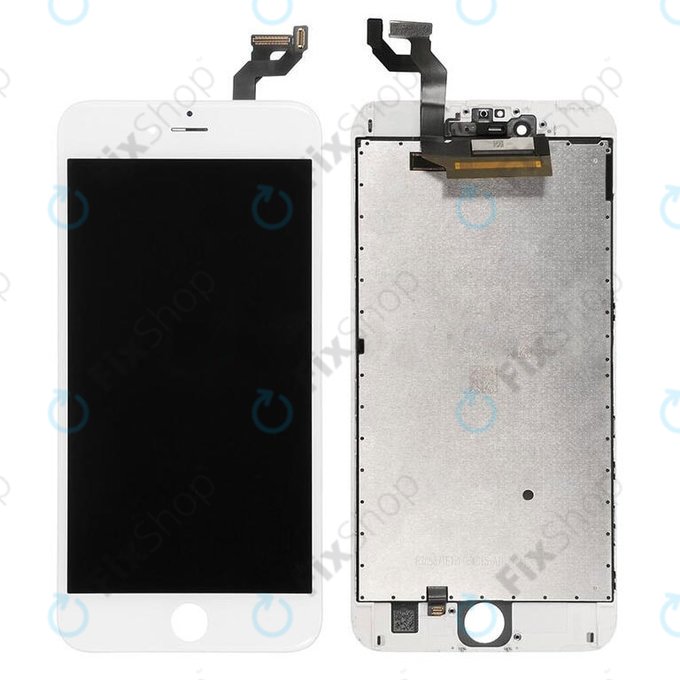 Displej pro iPhone 6S Plus, White, Dotykové sklo s rámem