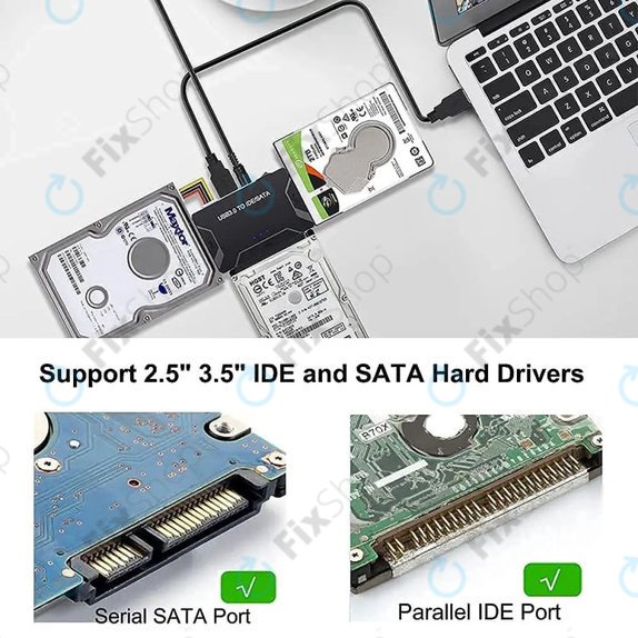 USB 3.0 na SATA / IDE adaptér pro 2.5" a 3.5" HDD/SSD a optické mechaniky