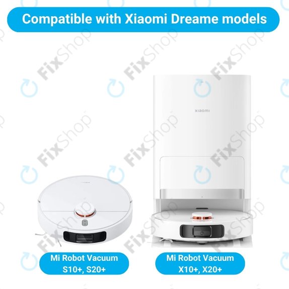 Sada náhradních dílů pro Xiaomi Mi Robot Vacuum S20+, S10+, X20+, X10+ (1x Hlavní kartáč, 2x Filtr, 2x Boční kartáč – černý, 4x Mopovací útěrka, 2x Sáček na prach)