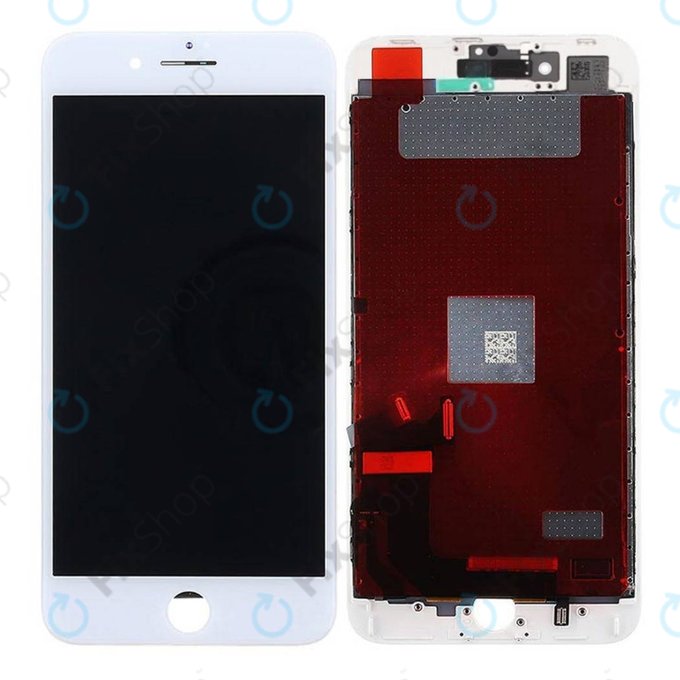 Displej pro iPhone 8 Plus, White, Dotykové sklo s rámem