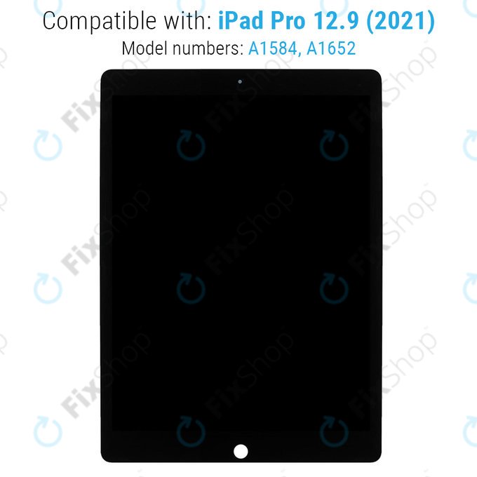 LCD Displej pro iPad Pro 12.9" (1st Gen 2015), Black, Dotykové sklo a IC Board sout Frame, Refurbished