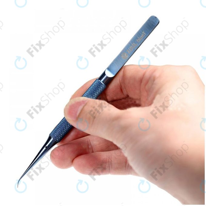 2UUL BlueT Curved Head - Titanová Pinzeta se Zakřivenou Hlavou (Hrot 0.1mm)