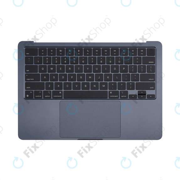 Horní rám klávesnice pro MacBook Air 13", A3113 (2024), s klávesnicí US a baterií, Midnight, 661-40230, Genuine Apple