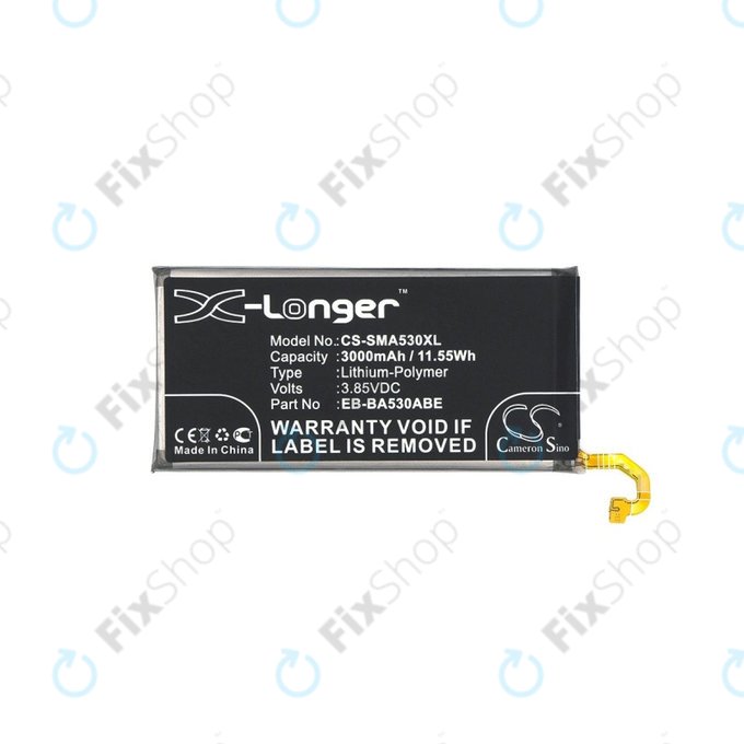 Baterie pro Samsung A8 A530F (2018), 3000mAh, Li-Pol, 3.85 V, EB-BA530ABE, HQ