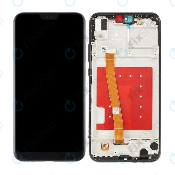 Huawei P20 lite - LCD Displej + Dotykové Sklo + Rám (Black) TFT