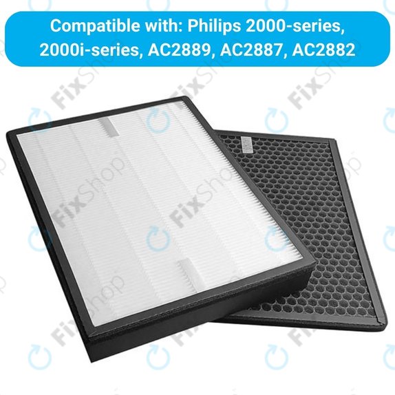 Philips 2000-series, 2000i-series, AC2889, AC2887, AC2882 - Sada filtrů (HEPA + Aktivní uhlí)
