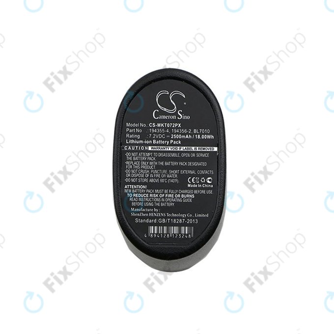 Baterie pro Makita CL070, CL072, DF010, TD020, TD021, TD022, 2500mAh, Li-Ion, 7.2V, 194355-4, HQ