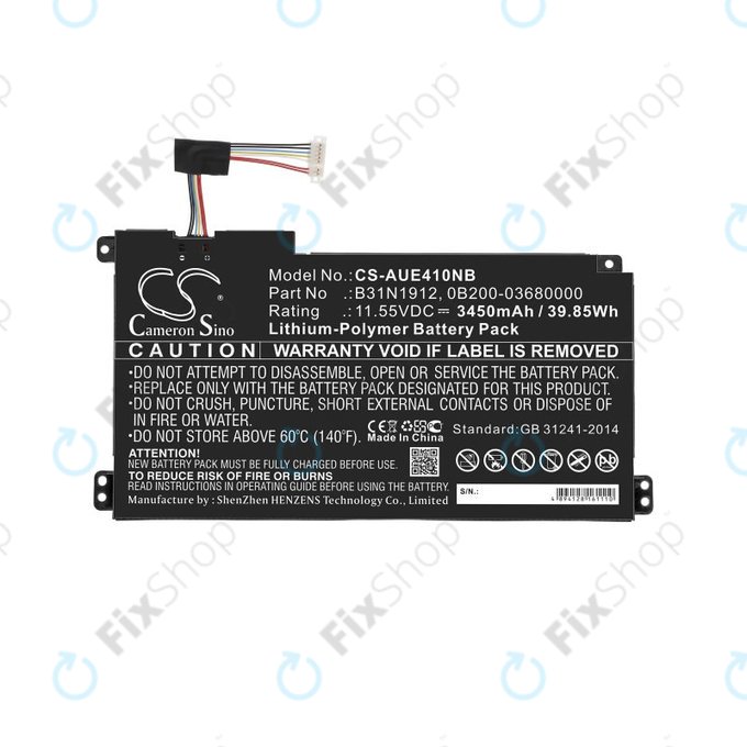 Baterie pro Asus VivoBook 14 E410ma, F414ma, L410ma, 3450mAh, Li-Pol, 11.55V, B31N1912, HQ