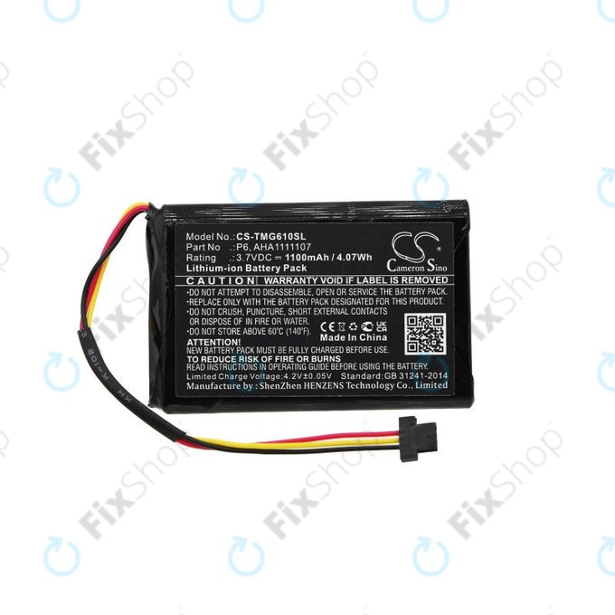 Baterie pro TomTom Go 610, 1100mAh, Li-Ion, 3.7V, LAHA1111107, HQ
