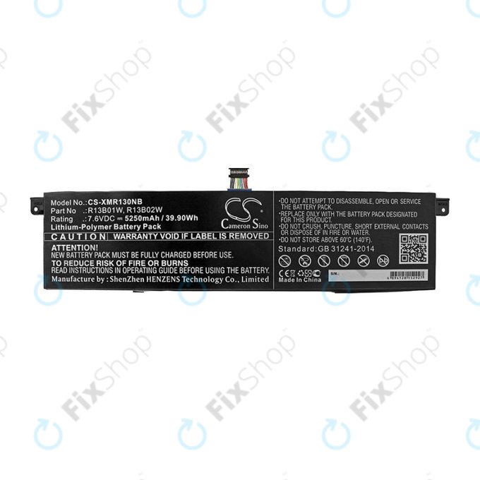 Baterie pro Xiaomi Inchmi Aair 13.3, Xiaomi Mi Notebook Air 13.3 2018, 5250mAh, Li-Pol, 7.6V, R13B01W, HQ