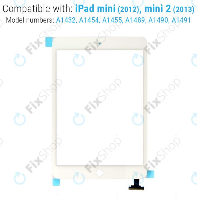 Dotykové sklo s IC konektorem pro iPad Mini, Mini 2, White