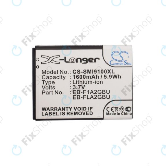 Baterie pro Samsung i9100, Galaxy S II, 1600mAh, Li-Ion, 3.7V, EB-F1A2GBU, HQ