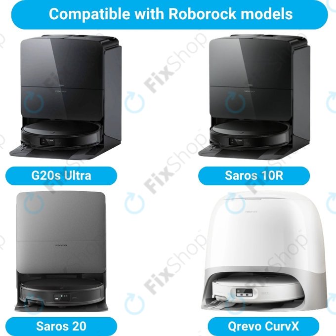 Sada náhradních dílů pro Roborock G20s Ultra, Saros 10R, 20 (2x Hlavní kartáč, 4x Filtr, 4x Boční kartáč, 8x Mopovací útěrka, 4x Sáček na prach)