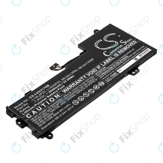 Baterie pro Lenovo E31-80, Ideapad 510s-13, 4550mAh, Li-Pol, 7.6V, 5B10H13092, HQ