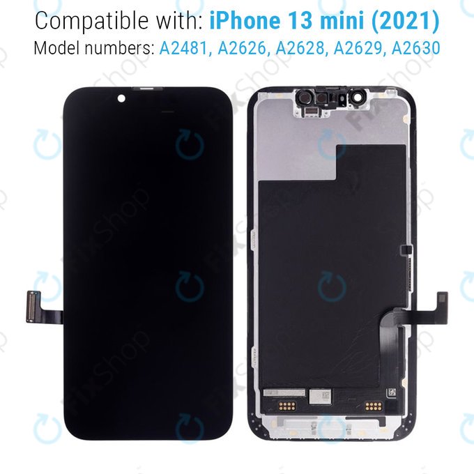 Displej pro iPhone 13 Mini, Dotykové sklo s rámem, Refurbished