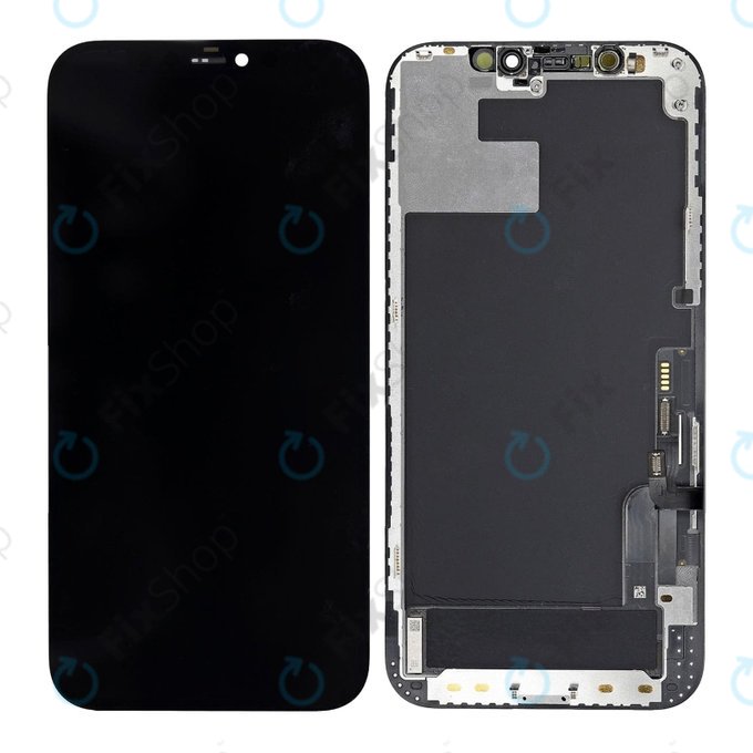 Displej In-Cell FHD pro iPhone 12, 12 Pro, Dotykové sklo s rámem, FixPremium