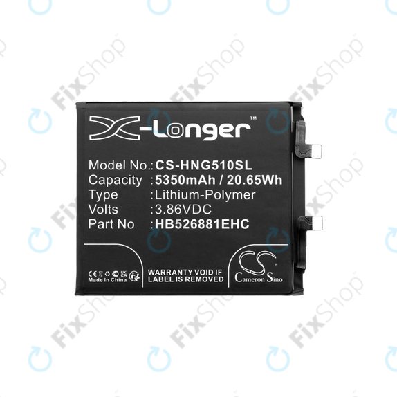 Baterie pro Honor Magic 5 Pro, 5350mAh, Li-Pol, 3.86V, HB526881EHC, HQ