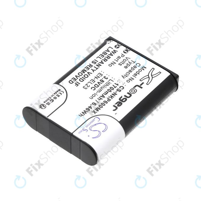 Baterie pro Nikon Coolpix, 1700mAh, Li-Ion, 3.8V, EN-EL23, HQ