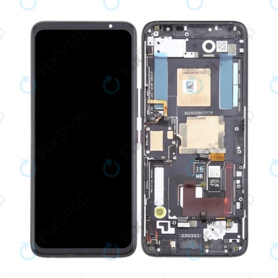 Asus ROG Phone 7 AI2205_C - LCD Displej + Dotykové Sklo + Rám (Phantom Black) OLED