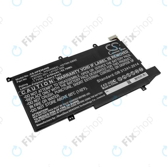 Baterie pro HP Spectre X360 14-EA0002NI, X360 14-EA0002NX, 8150mAh, Li-Pol, 7.7V, WS04XL, HQ
