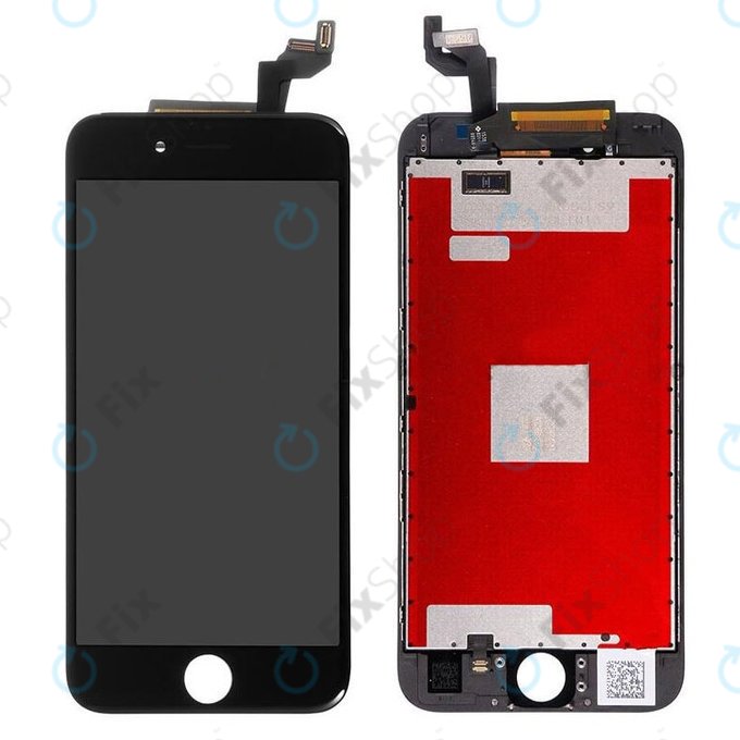 Displej pro iPhone 6S, Black, Dotykové sklo s rámem, Refurbished
