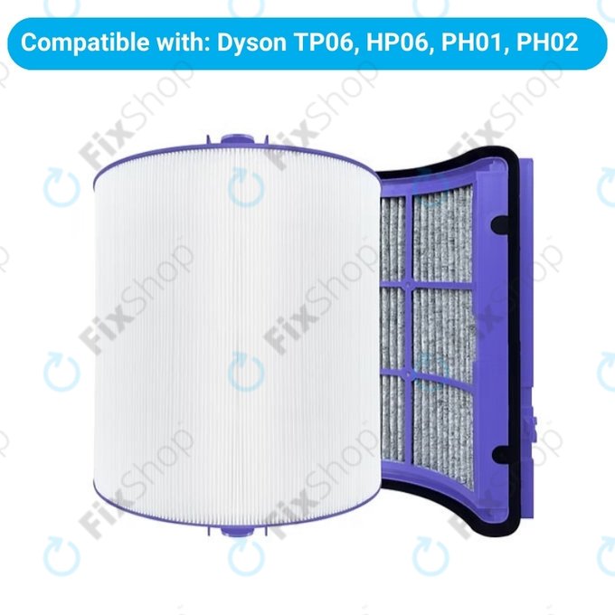 Dyson Purifier-series, Purifier humidifier-series, Hot and Cool Series 360° - HEPA filtr (Aktivní uhlí)