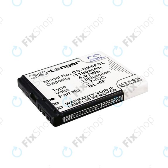 Baterie pro Nokia N78, N79, N95 8GB, 1100mAh, Li-Ion, 3.7V, BL-6F, HQ