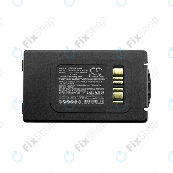 Baterie pro Datalogic Skorpio X3, Skorpio X4, 5200mAh, Li-Ion, 3.7V, BT-0016, HQ